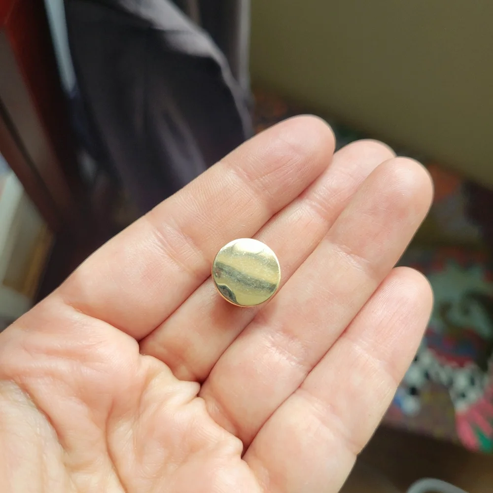 Vintage Swank Black Button Stud